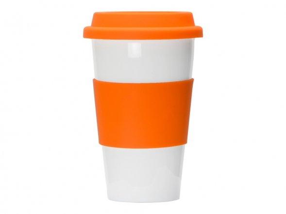 Фарфоровая кружка с двойными стенками Toronto, 300мл, оранжевый 