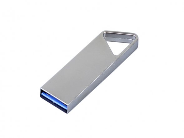 USB 2.0-флешка на 128 Гб с мини чипом, компактный дизайн, отверстие треугольной формы для цепочки 