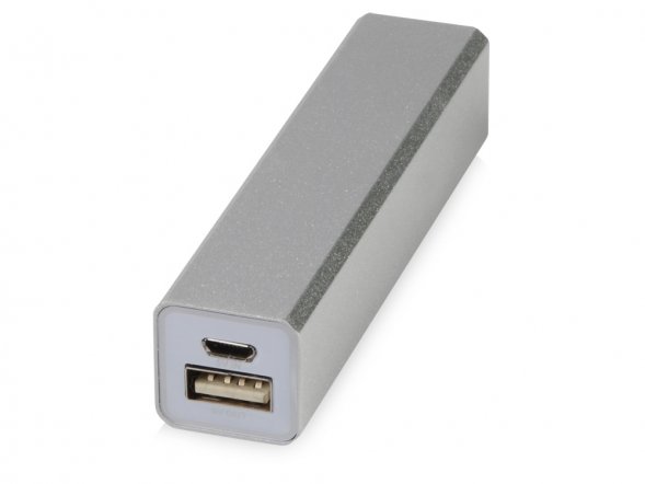 Портативное зарядное устройство Брадуэлл, 2200 mAh, серебристый 
