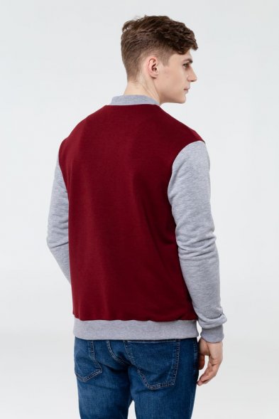 Бомбер College, бордовый 