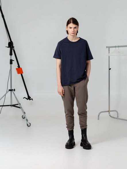 Футболка унисекс Vozduh 1.0, темно-синяя 