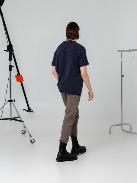 Футболка унисекс Vozduh 1.0, темно-синяя 