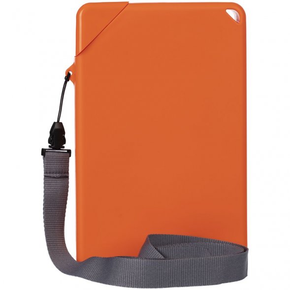 Плоская бутылка для воды Flacon, оранжевая 