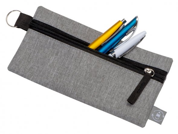 Универсальный пенал из переработанного полиэстера RPET Holder, серый/черный 