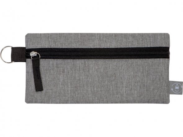 Универсальный пенал из переработанного полиэстера RPET Holder, серый/черный 
