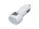 Автомобильная зарядка CC-01, 2 USB порта, белый цвет. 