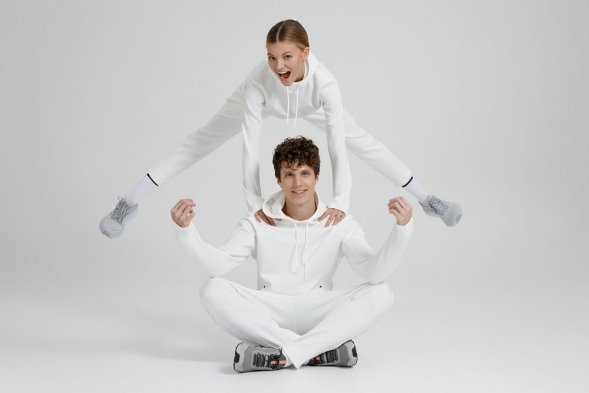 Худи унисекс Begi, молочно-белое 