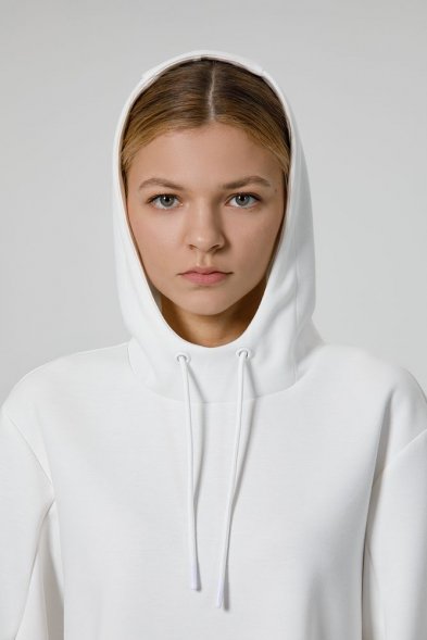 Худи унисекс Begi, молочно-белое 