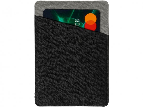 Картхолдер на 3 карты типа бейджа Favor, черный/серый 