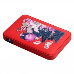 Внешний аккумулятор с подсветкой Ancor 5000 mAh, красный Аист