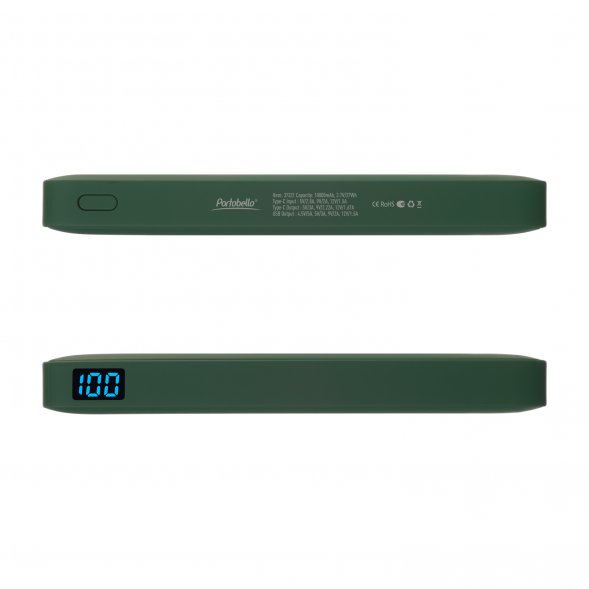 Внешний аккумулятор с подсветкой Ancor PD Plus 10000 mAh, зеленый 