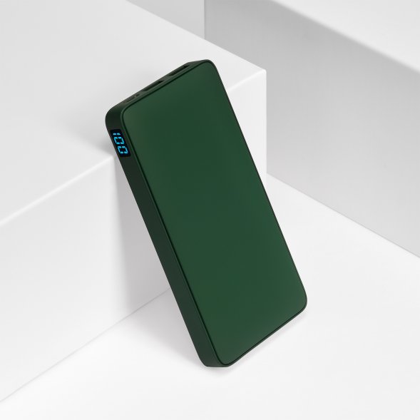 Внешний аккумулятор с подсветкой Ancor PD Plus 10000 mAh, зеленый 