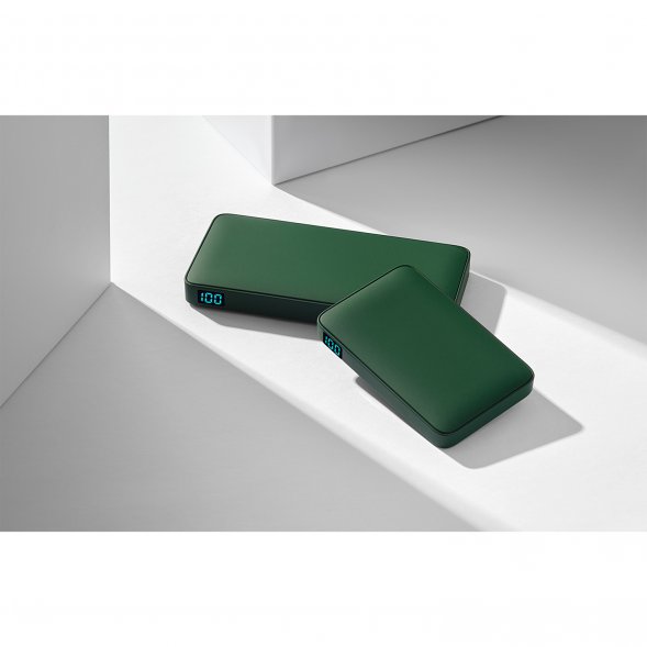 Внешний аккумулятор с подсветкой Ancor PD Plus 10000 mAh, зеленый 