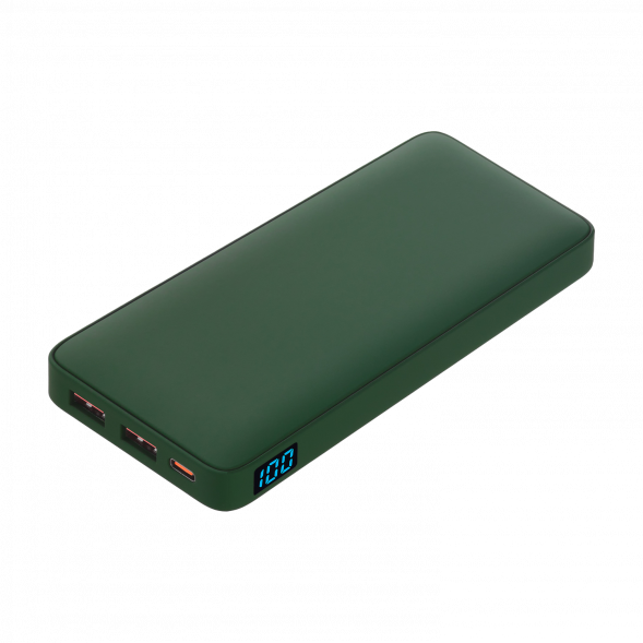 Внешний аккумулятор с подсветкой Ancor PD Plus 10000 mAh, зеленый 