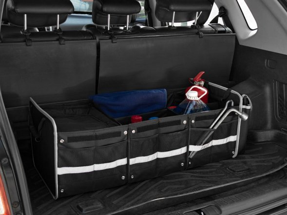 Органайзер в багажник с сумкой-холодильником Arranger, черный с серым 