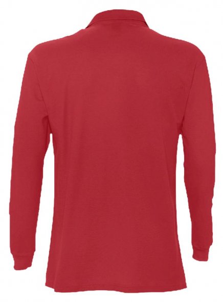 Рубашка поло мужская с длинным рукавом Star 170, красная 