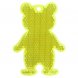 Пешеходный светоотражатель «Мишка», неон-желтый 
