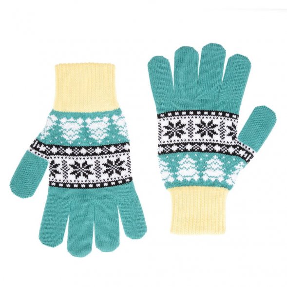 Перчатки Mirakler, зеленые с желтым 