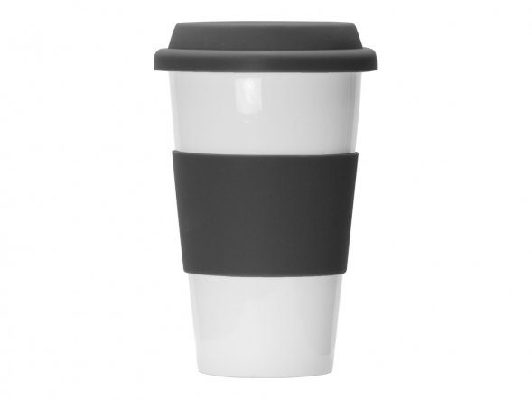 Фарфоровая кружка с двойными стенками Toronto, 300 мл, серый 