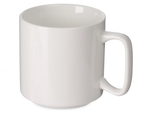 Кружка Kos, 370 мл, белый, с квадратной ручкой 