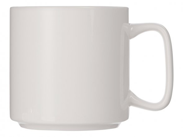 Кружка Kos, 370 мл, белый, с квадратной ручкой 
