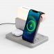 Зарядная станция с электронными часами и подсветкой Large Charge ver.3, серая 