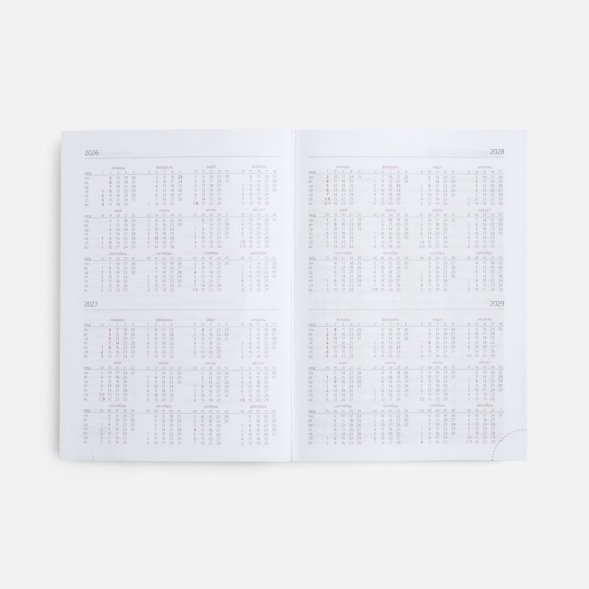 Ежедневник New Nebraska, датированный, красный 