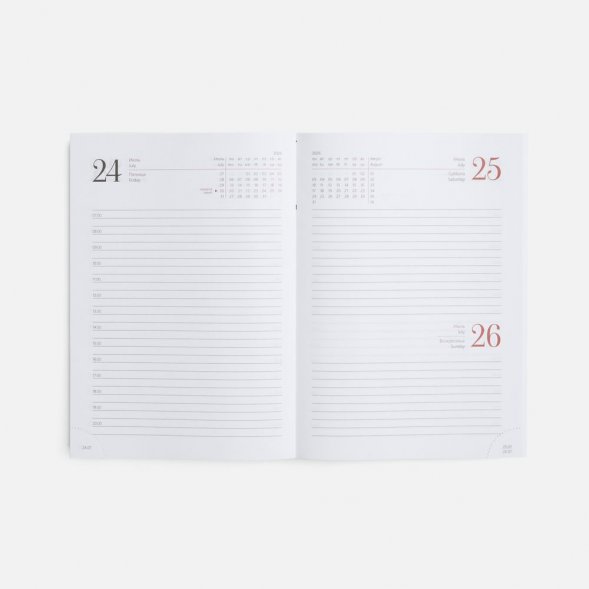 Ежедневник New Nebraska, датированный, красный 