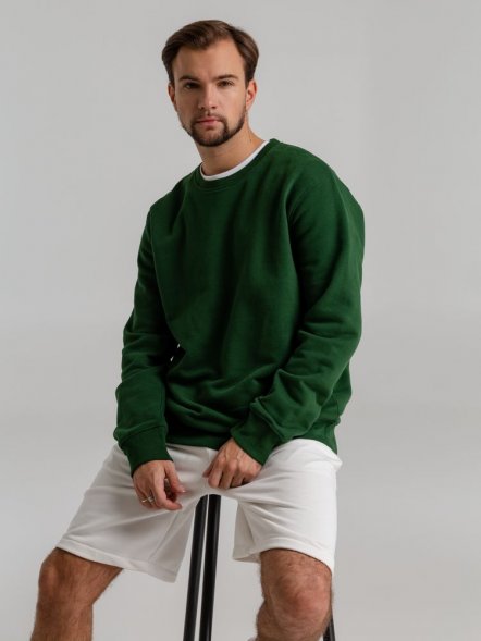 Свитшот унисекс King, темно-зеленый 