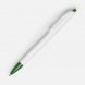 Ручка шариковая Tick, белая с зеленым 