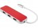 Хаб USB Rombica Type-C Chronos Red 