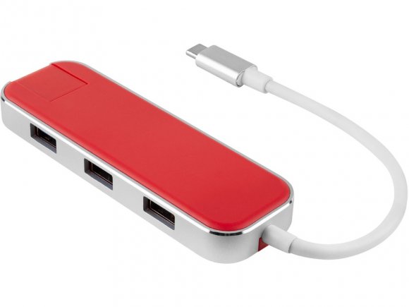 Хаб USB Rombica Type-C Chronos Red 