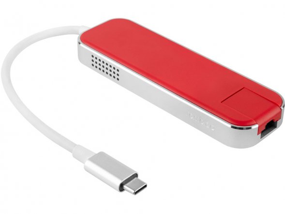 Хаб USB Rombica Type-C Chronos Red 
