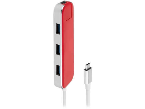 Хаб USB Rombica Type-C Chronos Red 