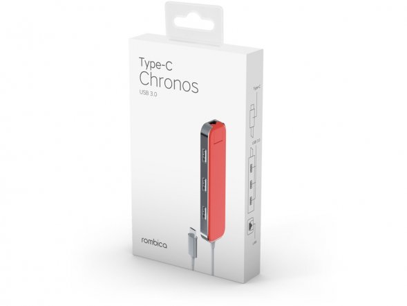 Хаб USB Rombica Type-C Chronos Red 