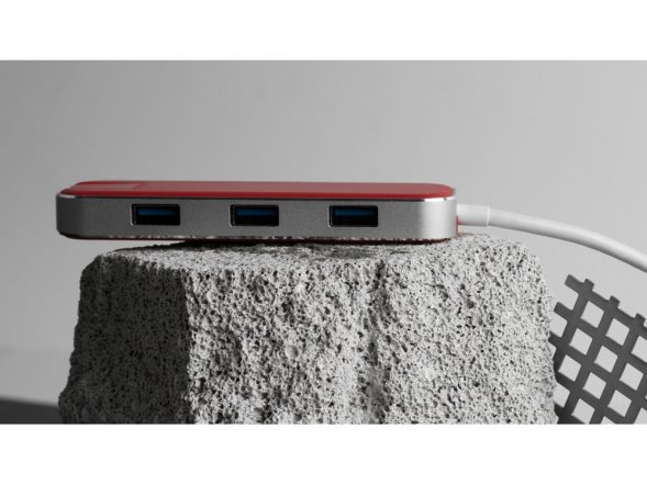 Хаб USB Rombica Type-C Chronos Red 