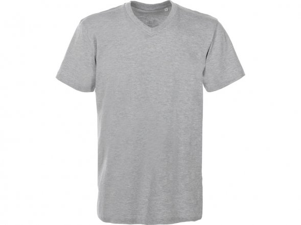 Футболка Heavy Super Club мужская с V-образным вырезом, серый меланж 