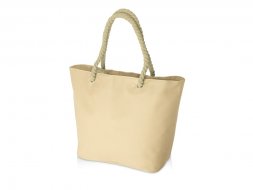 Сумка Seaside для шопинга и пляжа с широким дном, натуральный