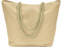 Сумка Seaside для шопинга и пляжа с широким дном, натуральный