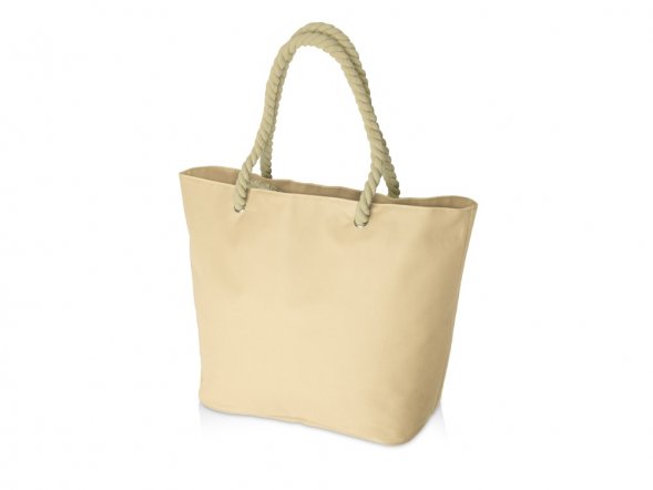 Сумка Seaside для шопинга и пляжа с широким дном, натуральный 