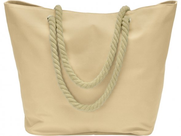 Сумка Seaside для шопинга и пляжа с широким дном, натуральный 