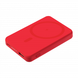 Внешний аккумулятор Largo PD 5000mAh с функцией беспроводной зарядки 15W, красный