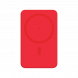 Внешний аккумулятор Largo PD 5000mAh с функцией беспроводной зарядки 15W, красный 