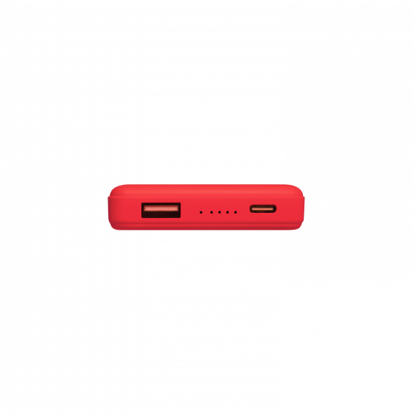 Внешний аккумулятор Largo PD 5000mAh с функцией беспроводной зарядки 15W, красный 