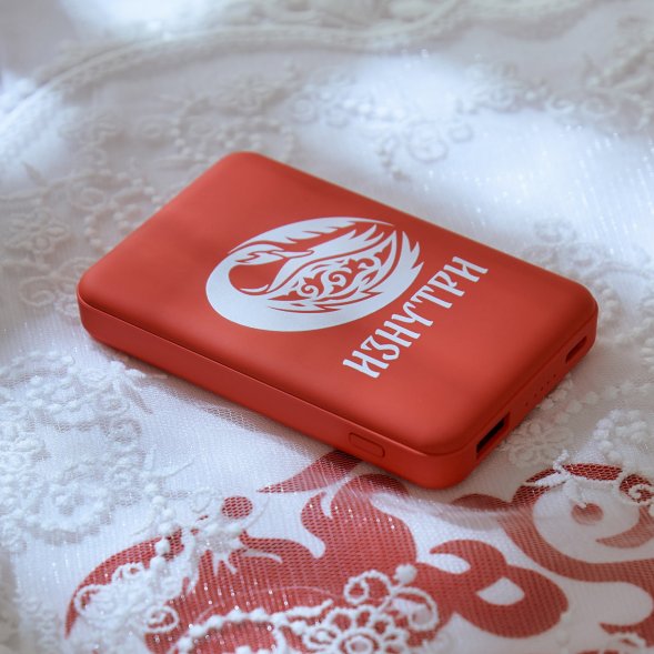 Внешний аккумулятор Largo PD 5000mAh с функцией беспроводной зарядки 15W, красный 