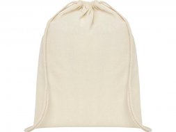Рюкзак со шнурком Oregon хлопка плотностью 140 г/м2, natural