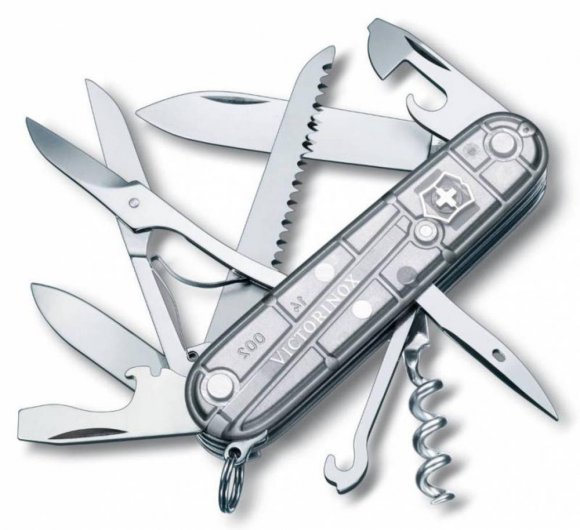 Офицерский нож Huntsman 91, прозрачный серебристый 