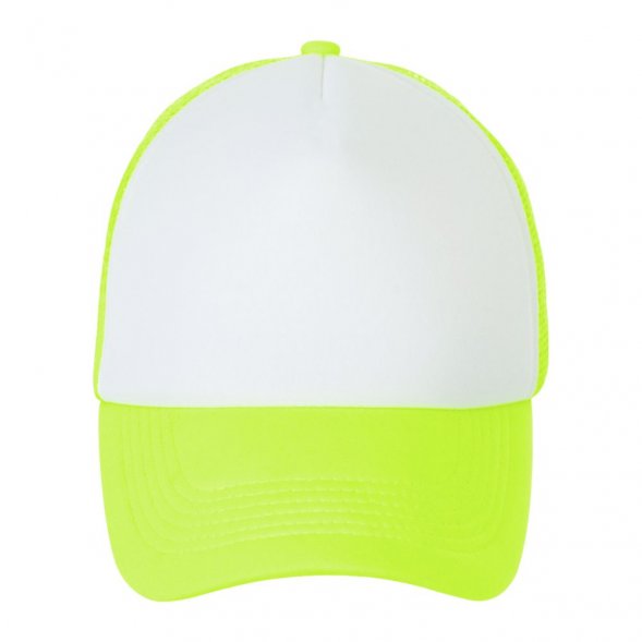 Бейсболка Bubble, желтый неон с белым 