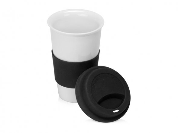 Фарфоровая кружка с двойными стенками Toronto, 300 мл, черный 