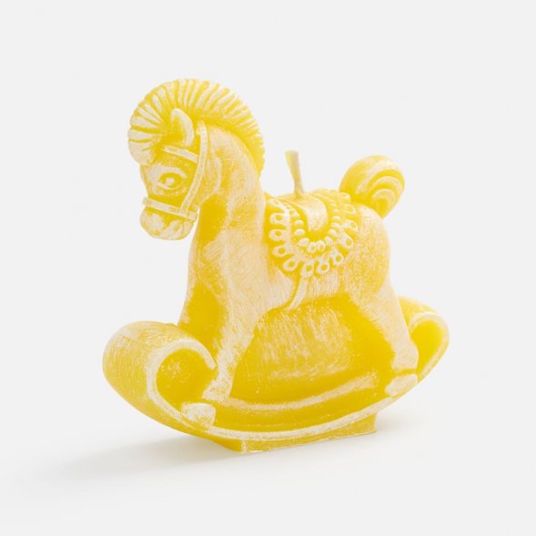 Свеча фигурная «Лошадка-качалка», желтая 